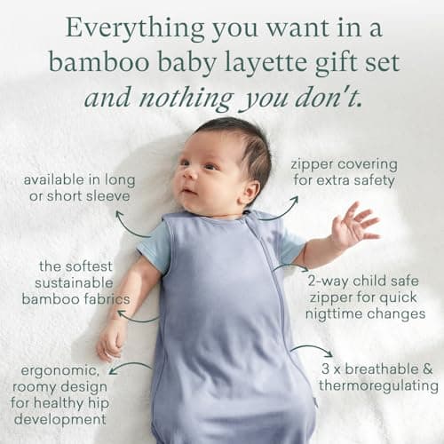 PurComfy Bamboo Newborn Clothes Gift Set: 14-Piece Buttery-Soft Layette Set with Sleep Sack, Baby Boy Clothing Essentials — Bamboo Lover Set, 0-3 Months - Thumbnail 6