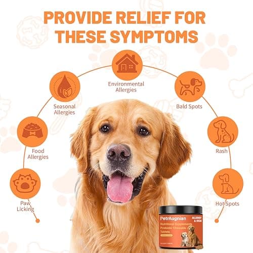 Dog Allergy Chews | Daily Support for Itchy Skin, Immune Health & Seasonal Allergies from Probiotics Omega 3 Quercetin Colostrum,Paw Licking, Pet Itchy Ear Relief Supplement - 100ct - Thumbnail 2