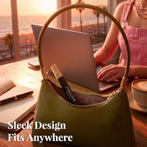 PUREAMOR Pheromone Perfume for Women, Amber Noir Eau de Parfum – Bold Gourmand Scent with Roasted Coffee, Amber & Vanilla, Long Lasting Fragrance, 0.4 oz / 12 ml Travel Size - Thumbnail 5