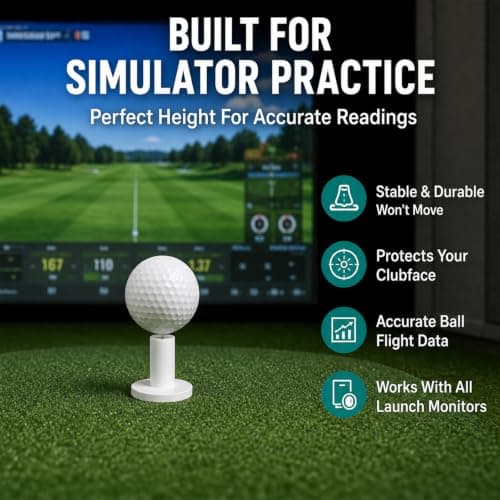 68 Pcs Golf Mat Tees Set, Mix Sizes Rubber Tees for Simulator & Hitting Mats, Golf Swing Training Aid with Impact Tape and Bamboo Tee for Beginners & Pro Golfers Indoor or Driving Range Practice - Thumbnail 6