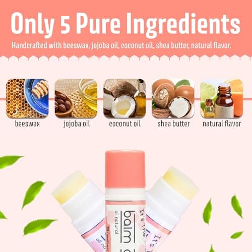 It's The Balm Diggity Strawberry Lemonade Lip Balm with Beeswax, Coconut Oil, Jojoba Oil, Shea Butter & Natual Flavor Stick - Moisturizing Care for Soft Smooth Lips with Strawberry Scent - 2 Pack - Thumbnail 3
