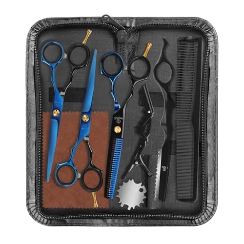 ETHTXE Professional Hair Cutting Scissors Kit, 6.5" Barber Cutting & Texturizing Shears – Premium Stainless Steel Salon Scissors for Men, Women, Home Use, Professional Barbers and Gift Giving - Image 1