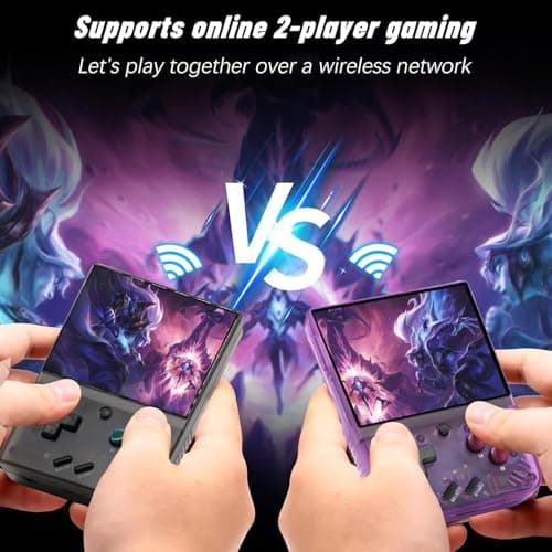 Miyoo Mini Plus with Portable Case Retro Emulator Handheld Game Console Latest Version with WiFi & RTC, 3.5’’ 640*480 IPS Screen 3000mAh Battery, White 64GB - Thumbnail 2
