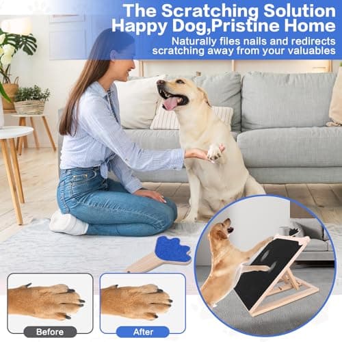 FL Falatier Dog Scratch Board for Nails, Adjustable Nail Filing Board with Mini Handheld Scratch Pad, Dog Nail File Alternative to Clippers and Grinders, Stress-Free At-Home Nail Care - Thumbnail 5