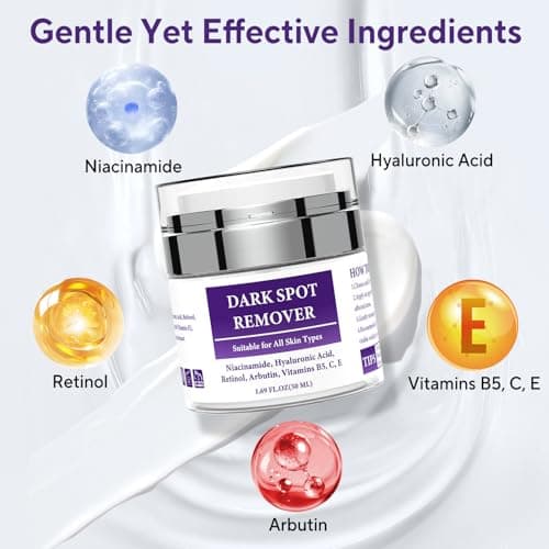Jessasjet Dark Spot Remover for Face & Body, Advanced Corrector Cream with Niacinamide, Retinol, Arbutin, Hyaluronic Acid & Vitamins B5 C E, Fade Age Spots, Sun Spots, Freckles (1.69 Fl Oz) - Thumbnail 2