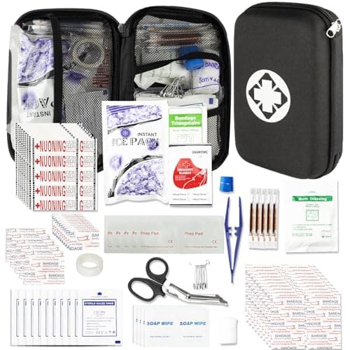 276Pcs First-Aid Kit Emergency-Kit Home-Car - First Aid Kits Emergency Kit Home Essentials for Dorm Room First-Aid Kit Emergency Necessities for Boat Hiking Skating, Black YIDERBO - Image 1