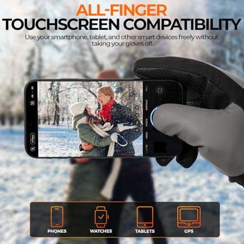 rivmount Winter Gloves 3M Warm Cold Weather Ski Snow for Men Women, Thermal Waterproof Touchscreen Windproof, Suitable for Running, Driving, Cycling, Hiking, Outdoor Sports, Daily Work - Thumbnail 4