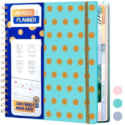 FLYING EAGLE Undated Work Planner, Blue Teal, 8.3" x 9.3" - Image 1