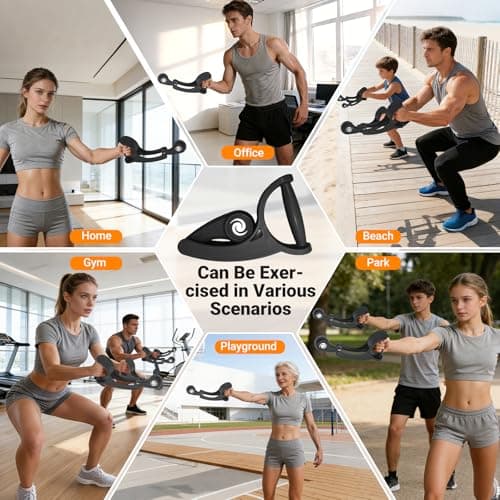 SOHIDAS Arm Workout for Men and Women Weighted Ropeless Battle Rope for Home Gym Arm Trainer Workout Fitness Equipment 360° Hand-Crank Forearm Trainer for Full-Body HIIT, Low-Impact Aerobic Training - Thumbnail 3