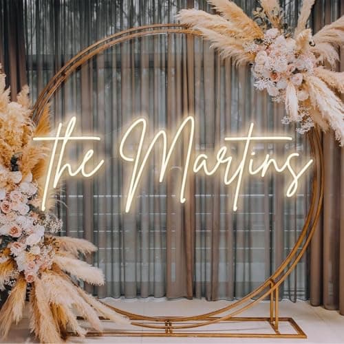 Custom Wedding Neon Sign, Personalized Name Neon Light for Wedding Backdrop, Mr & Mrs LED Sign for Reception Decor, Dimmable Bridal Shower Engagement Gift - Thumbnail 3