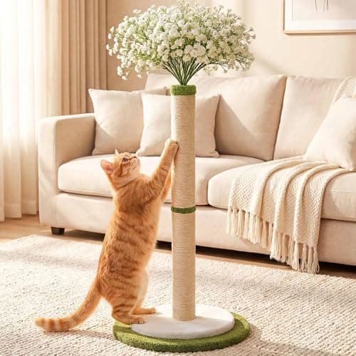 CWV 45" Tall Cat Scratching Post, Cute Starlight Bouquet Scratcher for Indoor Cats & Kittens with Sturdy Base & Natural Sisal Rope - Image 1