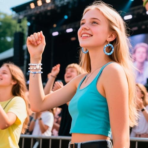 Sunlode Bracelet Making Kit 5000pcs, Jewelry Making Kit for Beginner, DIY Arts and Crafts Gift Toys for Kids Ages 6-13 Preppy Clay Beads with Charms Friendship Bracelets - Thumbnail 6