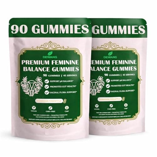DEWANG Premium Feminine Balance Gummies for Women’s - Immune Support& PH Balance - Vegan, Gluten-Free - Pineapple Flavor, 2 Pack - Image 1