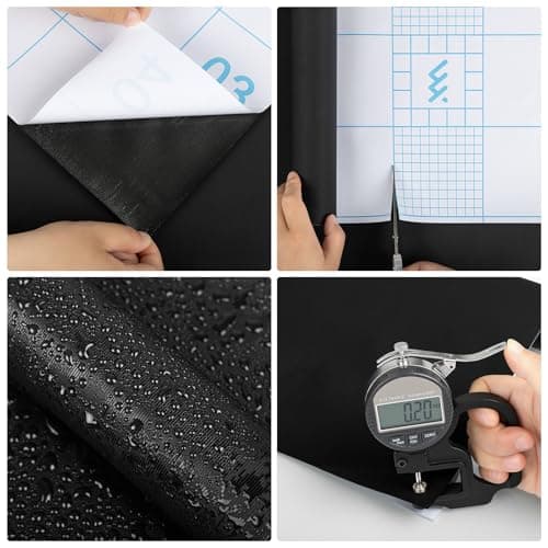 LXCREAT Black Wallpaper Peel and Stick Modern Matte Contact Paper Solid Color 15.7in×78in Removable Self Adhesive Waterproof Renter Friendly Wallpaper for Bedroom or Cabinets Shelves Walls Decoration - Thumbnail 5