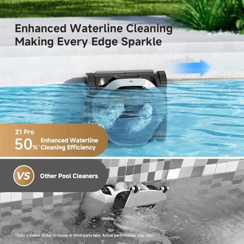 DREAME Z1 Pro Cordless Robotic Pool Cleaner, LiFi & APP Control, 8000 GPH Suction, Wall & Waterline Cleaning, UP to 180+ min, Auto-Retrieval, Automatic Pool Vacuum for Above & In-Ground Pools - Thumbnail 4