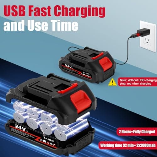 Runful 4000mAh Battery High Power Handheld Car Vacuum Cleaner, 25000PA Powerful Car Vacuum Blow and Suction 2 in 1, Best Cordless Vacuum,High Power Portable Vacuum Cleaner for Home - Thumbnail 5
