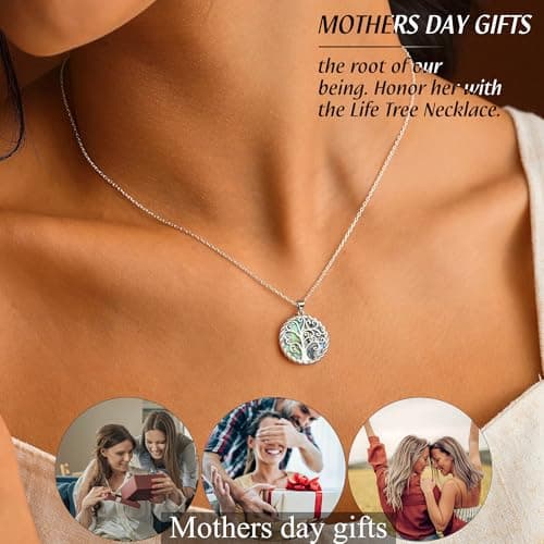 Btysun Gifts for Grandma, Grandma Gifts Tree of Life Necklace for Women Gigi Nana Retirement 70th 80th Birthday Gift for Her Christmas Jewelry Stocking Stuffers for Women - Thumbnail 4