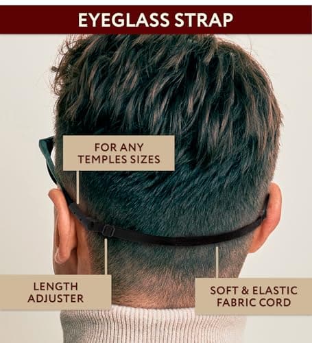 Nose Pads for Glasses Anti Slip - 0.5 mm Eye Glasses Nose Pads Non Slip - 6 Pairs Glasses Stoppers Nose Grip - Eyeglasses Nose Grips (Black Black Strap) - Thumbnail 5