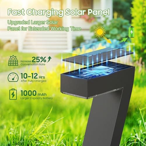 WdtPro Solar Lights Outdoor Pathway Lights, 6 Pack Upgraded Bright LED Outdoor Solar Light for Outside, IP65 Waterproof Solar Garden Light for Yard, Driveway, Walkway, Landscape, Patio Decor - Thumbnail 3