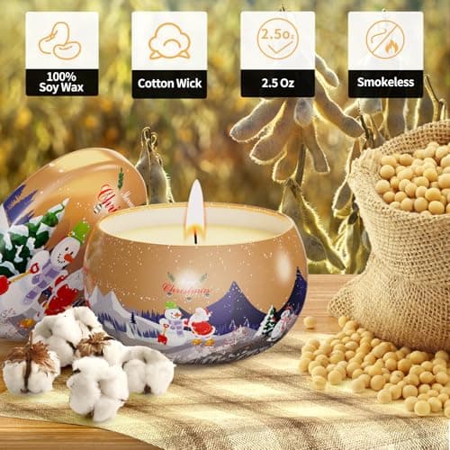 Christmas Gift Sets, Primevolve Scented Candles of 12 Bulk Home Aromatherapy Candles with Fragrances, Gift for Women, Candlelight Dinner Spa Bath - Thumbnail 2