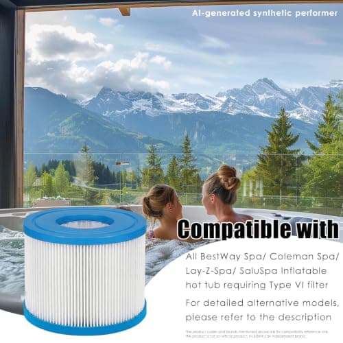 LVJUSEN Type VI Hot Tub Filter Replacement 6 Pack - Thumbnail 4