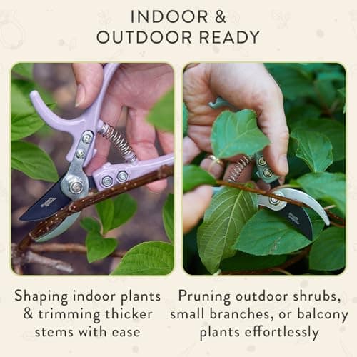 Modern Sprout Bypass Hand Pruners - Scissors - Gardening Tools - Chartreuse - Thumbnail 5