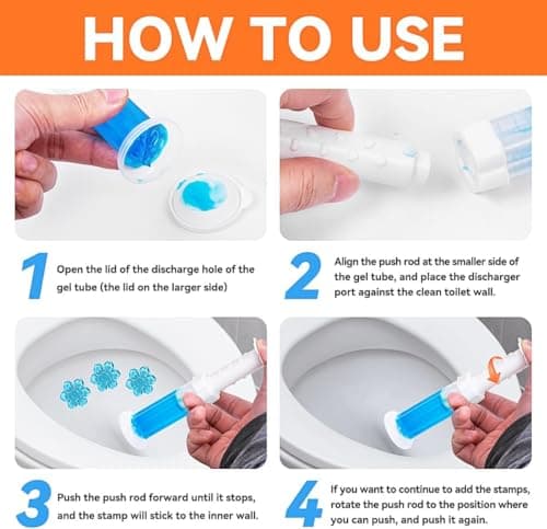 Gihen 84 Flowers Toilet Cleaner Gel Stamps- (6 in 1) Air Freshener, Effective Deodorizer, Long Lasting Fragrance for Bathroom, Toilet Bowl - Thumbnail 6