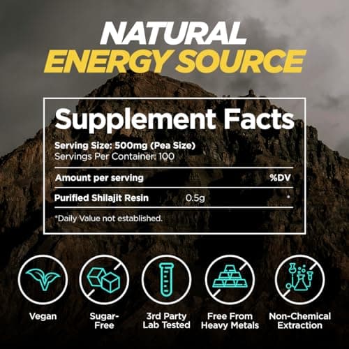 Gya Labs Himalayan Shilajit Resin for Men, 100 Servings - 85+ Trace Minerals, 75% Fulvic Acid for Energy & Immune Support - Max Potency, Gold Grade, No Heavy Metals fit for Women - Thumbnail 5