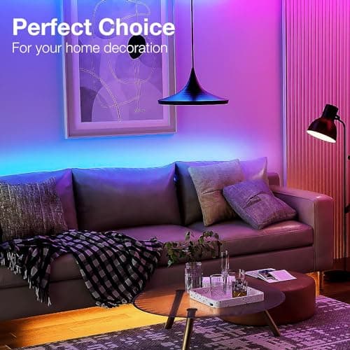 DAYBETTER LED Strip Lights 100ft, Smart Lighting with App Remote Control, RGB LED Lights for Bedroom, Music Sync Color Changing for Room Home Decor Party (1 Roll) - Thumbnail 6