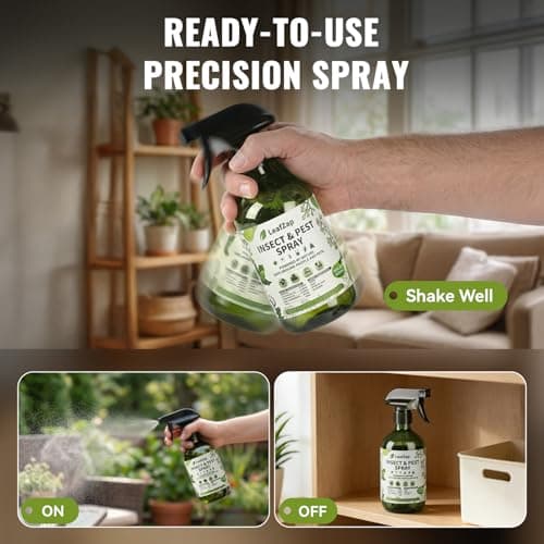 LeafZap Natural Bug Spray, Triple Essential Oil Formula, Insect Repellent with Cinnamon Oil for Pest Control, Effective Against Ants, Spiders, Roaches &More, Indoor Outdoor Use, Family & Pet Safe,16oz - Thumbnail 4