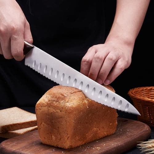 10"/8"Bread Knife set -Multifunction Serrated Knife Razor Sharp Slicer bread knife for homemade bread For Bread, Bagels, Cake, Baking, Efficient cutting Gifts Mother Fathers - Thumbnail 3