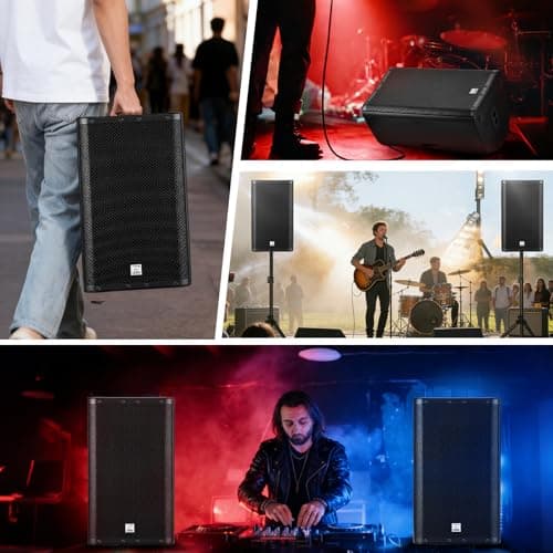 EXOTON C-15A 1400W High Power Active PA Speaker, 15" 2-Way Loudspeaker with LCD Color Screen, Bluetooth 6.0, TWS, 4 DSP Modes & 123dB Max SPL, for DJ, Live Performance,Stage Monitor - Thumbnail 6