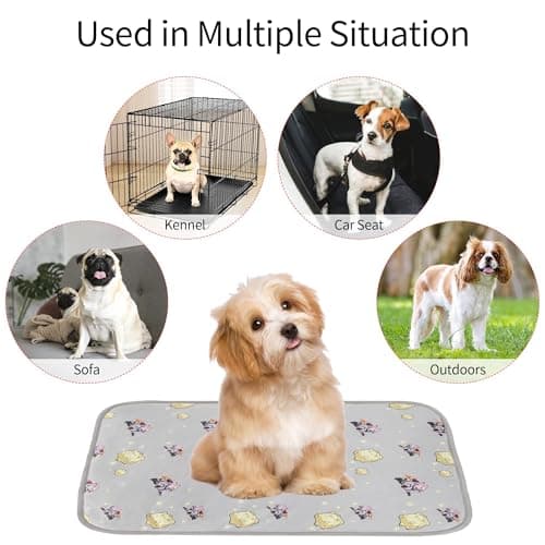 NACOCO Summer Pet Cooling Mat - Cat Dog Cushion Pad Sleeping Cool Comfortable Soft for Pets Kids and Adults (Grey French Bulldog, S) - Thumbnail 5
