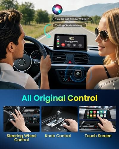 2-in-1 Wireless CarPlay & Android Auto Adapter 2026 Aluminum Wireless Car Play Dongle for Factory Wired Cars, 5.8GHz 5G WiFi No Lag, Plug and Play Auto Connect for iPhone iOS & Android (Black) - Thumbnail 6