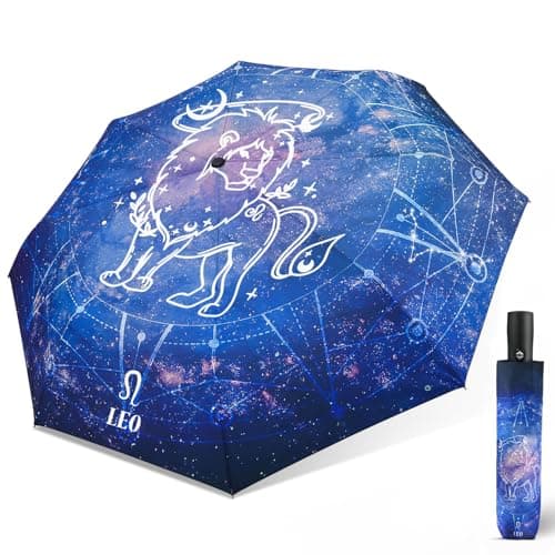 Natuquebrela Rain Umbrella Portable Windproof - Lightweight Compact Backpack Umbrellas Galaxy Astrology Gift Cute Large Auto Open Close Umbrella for Girls - Image 1