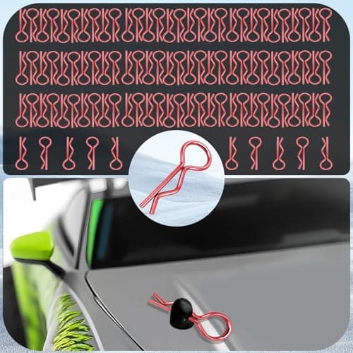 100pcs Universal RC Body Clips Pins - Compatible with Traxxas, Arrma, Redcat, Axial, HPI, HSP, Exceed, Himoto, Losi, RC4WD, Tamiya, Fits 1/8, 1/10, 1/12 Scale RC Cars, Trucks, Crawlers, Buggies - Thumbnail 3