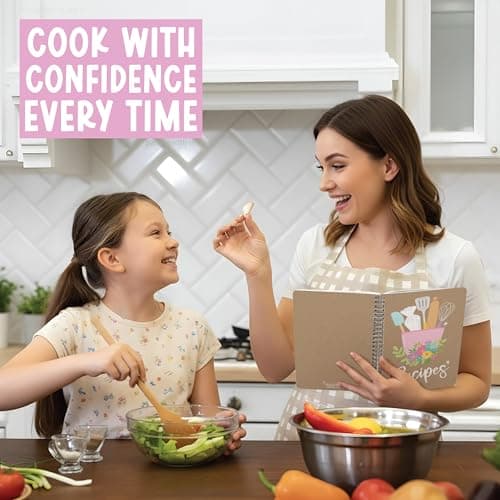 Hadley Designs Blank Recipe Book to Write in Your Own Recipes - Spiral Recipe Notebook, Cookbook Blank Journal, Make Your Own Cookbook, Recipes Notebooks to Write in, Graduation Gifts 2026 - Thumbnail 6