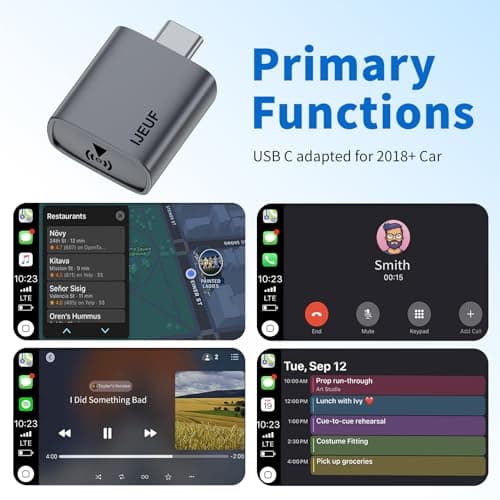 Wireless CarPlay Adapter for Apple iPhone 2025 Upgrade, Converts Factory Wired to Wireless, No Delay, Stable Connection, Mini Apple Carplay Wireless Adapter for iOS 10+ and Car from 2018+,USB/Type C - Thumbnail 6