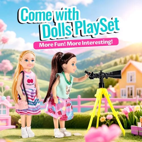 ULOVEME RC Cars - Remote Control Car with 5.5" Doll for Girls, 2.4GHz Je ep RC Cars - Simple Control Toy Cars for Kids (Blue) - Thumbnail 3