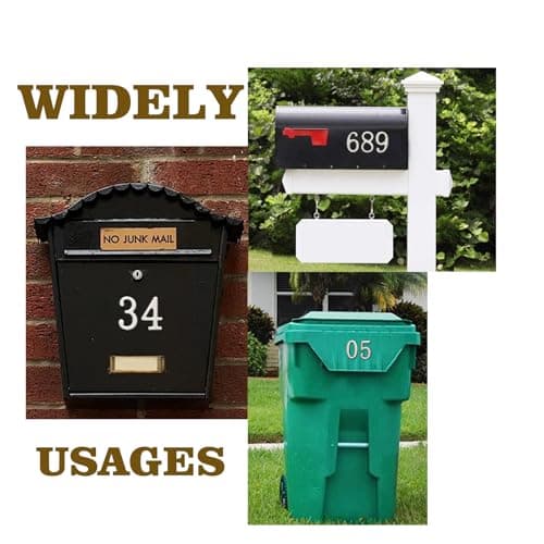 Mailbox Numbers for Outside, MONNCHA House Numbers for Mailbox 3D Self Adhesive mailbox Numbers 2 Inch Door Address Numbers Stickers for Mailbox, Apartment, House, Trash Bins - Silver - Thumbnail 3