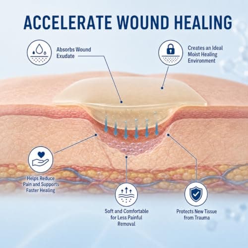 Hydrocolloid Roll for Wound Care Gentle Self-Adhesive 2in x 5ft - Thumbnail 5