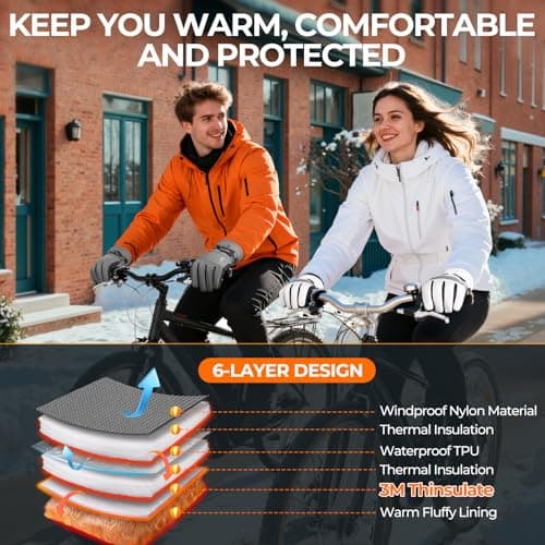 rivmount 3M Warm Winter Gloves, Cold Weather for Men Women, Thermal Touchscreen Anti-Slip Windproof, for Cycling Running Working Hiking Skiing Daily Life Outdoor Activities - Thumbnail 2
