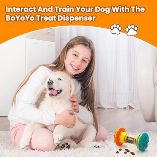 BoYoYo Interactive Dog Toys, Dog Puzzle Toys for Smart, Dog Enrichment Toy to Keep Them Busy, Treat Dispensing Toy Slow Puzzles Feeder, Yellow - Thumbnail 4