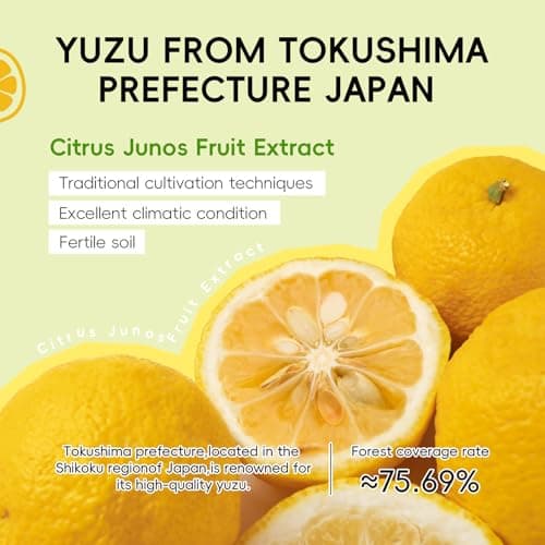 QUIYUM Yuzu AHA BHA Skincare Set for Teens & Young Women - 3.53oz Foaming Cleanser + 5 PCS Exfoliating Sheet Masks + 2.12oz Hydrating Gel Moisturizer | Gentle Exfoliation, Oil Control & Glowing Skin - Thumbnail 2