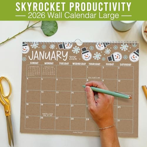 2026 Calendar Wall - 2026 Wall Calendar Large, 18-Month Hanging Calendars for School, Home & Office, Academic Monthly Calendar from January 2026 to June 2027, Back to School Teacher Gifts - Thumbnail 6