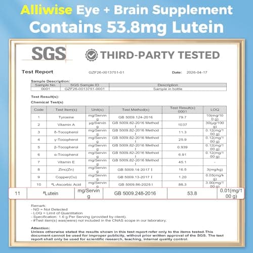 2 Pack Eye + Brain Supplements for Memory and Focus, Lutein 40mg, Zeaxanthin, Astaxanthin, Bilberry, Lion’s Mane, Bacopa Monnieri, Ginkgo Biloba, 14 in 1 Eye Vitamins for Adults & Seniors 240 Capsules - Thumbnail 6