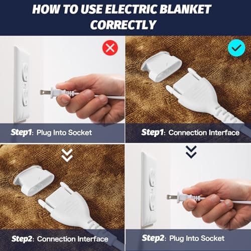 greenoak Heated Electric Blanket Throw, Faux Fur Sherpa Heating Blanket for Sofa Bed, Warm Winter Gifts for Dad/Grandma, Heater Lap Blankets 5-Position Timer &10 Heating Levels 50''*60" Brown - Thumbnail 3