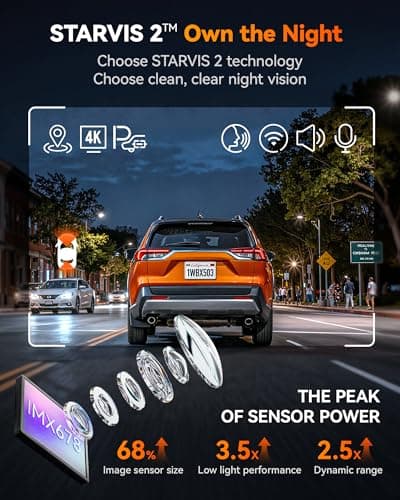 WOLFBOX X5 Duo 4K+2.5K Dash Cam Anti-Shake, 8MP STARVIS 2 IMX678 IMX675, Dual Car Camera Front and Rear, 5.8GHz Wi-Fi GPS, Included 64GB Card, Voice Control, Touch Screen, Parking Mode - Thumbnail 4