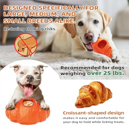 2pack Durable Frozen Dog Chew Toy for Aggressive Chewers,Interactive Treat Dispensing Toy for Crate Training & Anxiety Relief,Food-Grade Nylon, Coffee Wood Fiber, Easy to Clean,For Medium & Large Dogs - Thumbnail 5