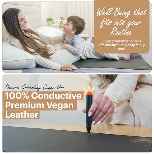 Terra Sol Best Grounding Mat for Bed - Premium 27x60in Earthing Mat for Queen, King & Twin Size - Grounding Pad for Sleeping with 15ft Cord & Safety Testers - Thumbnail 4